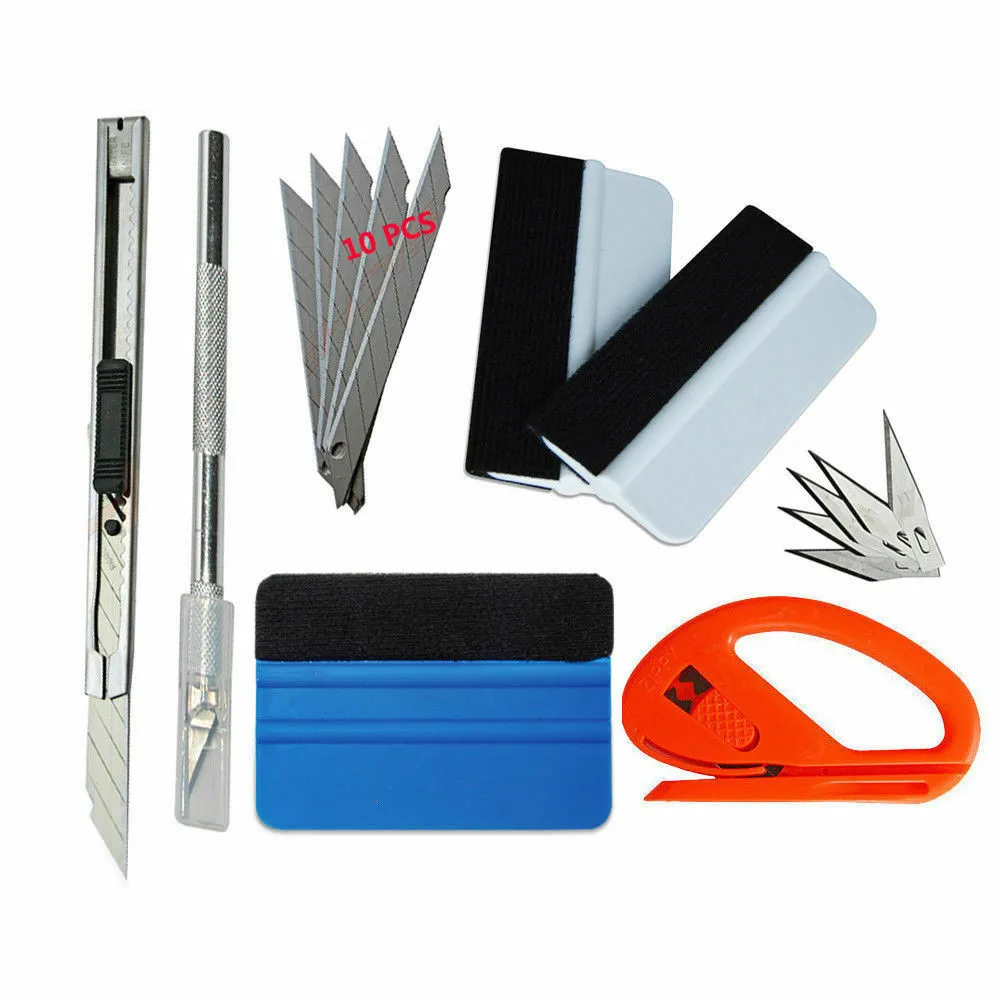 

8 Pcs Filming Tool Accessories Felt Squeegee High Quality Tint Scraper Kit