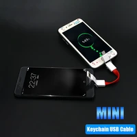 4 in 1 magnetic keychain micro usb cable portable mobile power data cord smart phone quick charge for iphone 12 xiaomi 11 huawei