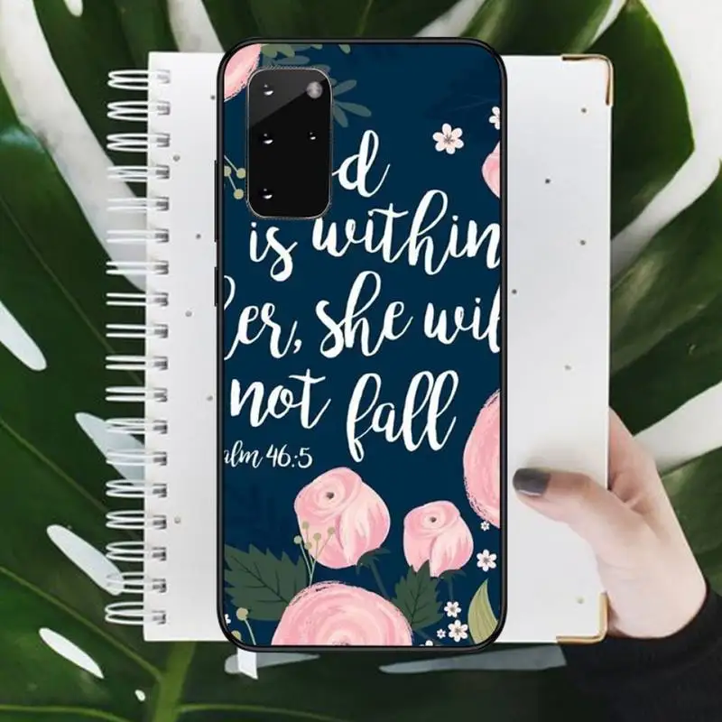 

Bible flower letter pattern Phone Cases For Samsung galaxy S 9 10 20 A 10 21 30 31 40 50 51 71 s note 20 j 4 2018 plus