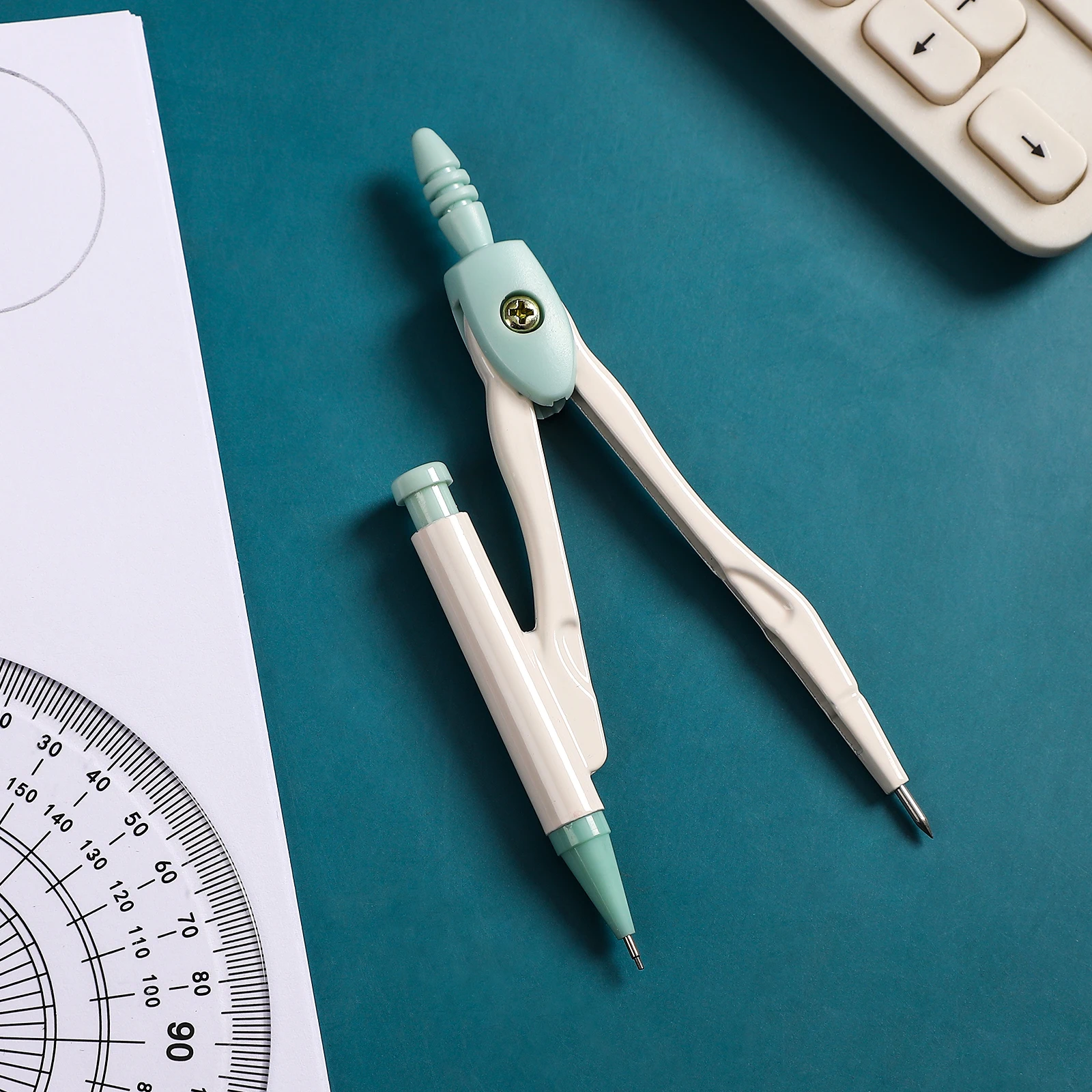 

JIANWU 1pc Morandi Series Stainless Steel Metal Compass Set Drawing Tools Practical Student Kawaii School Stationery Supplies