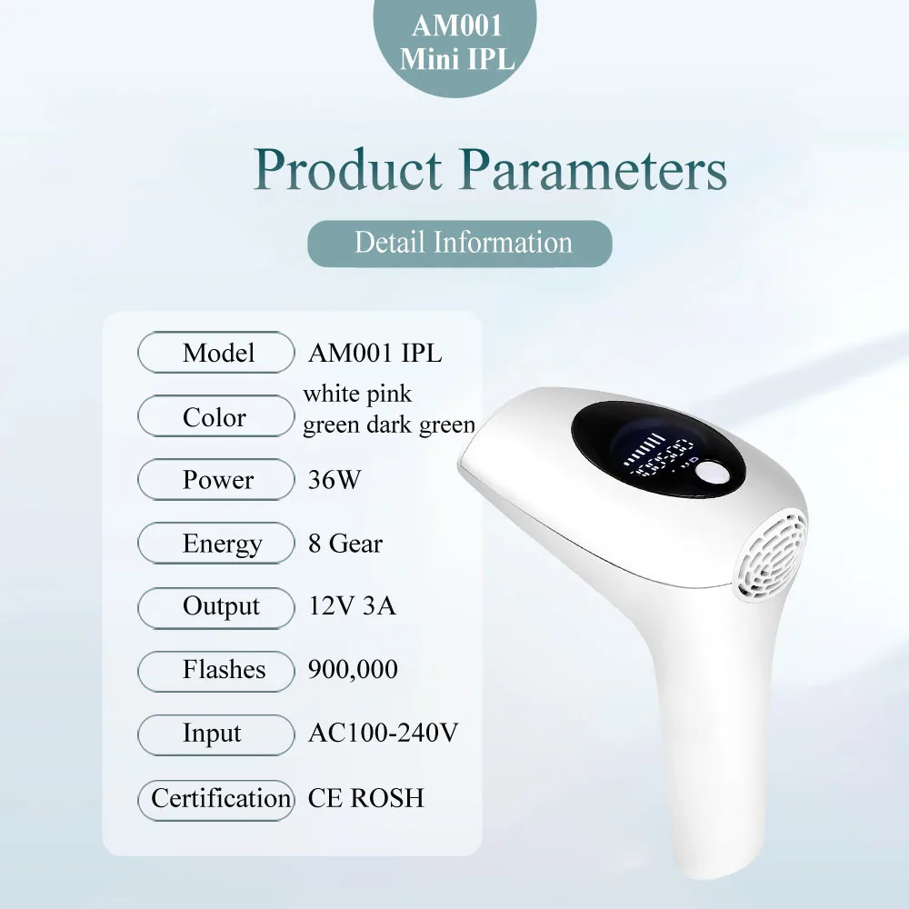 

900000 Flash 2021 IPL Laser Epilator Permanent Hair Removal Painless Photoepilator Electric Epilator Romover Dropshipping