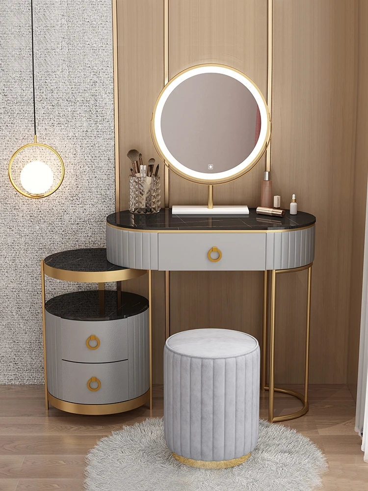 

Light Luxury Bedroom Dresser Contemporary and Contracted Make-up Table Receive Ark Is A Small Family Vanity Table with Drawers