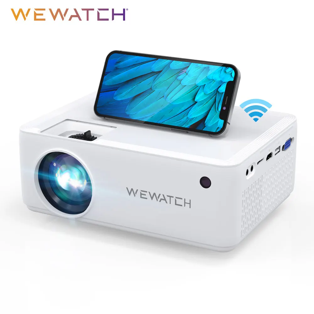 WEWATCH V10 5500Lumens LED Portable Projector Native 1024*720 HD 1080P Supported Home HDMI USB Mini 