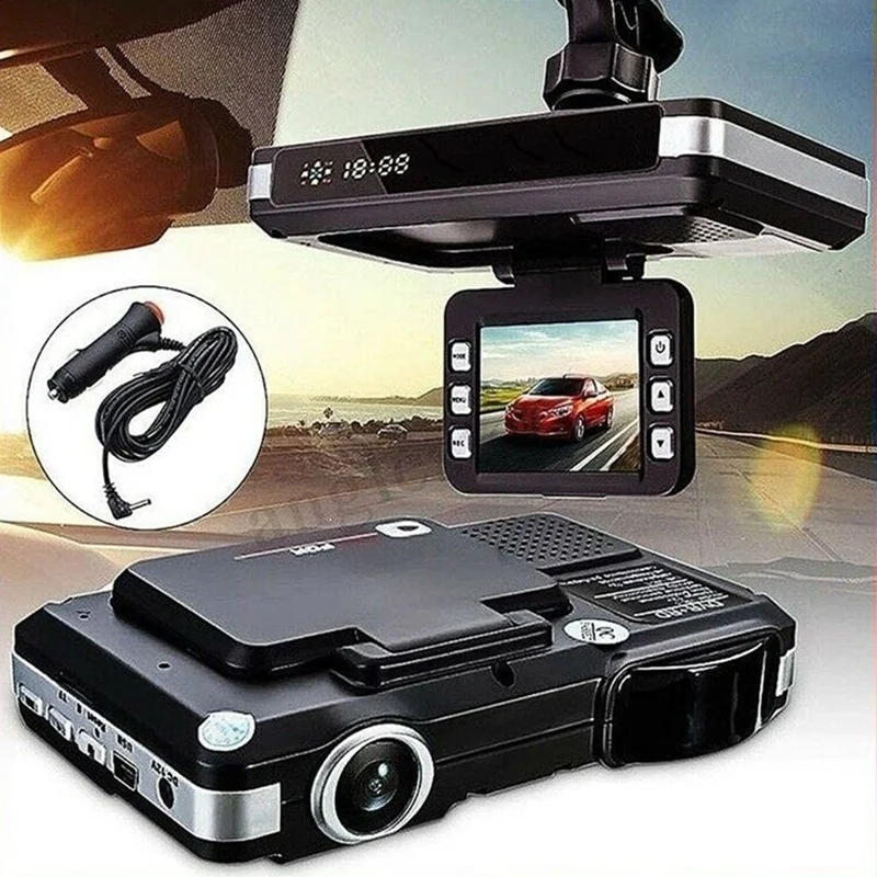2 в 1 Автомобильный видеорегистратор детектор скорости G-датчик 1080P Автомобильная