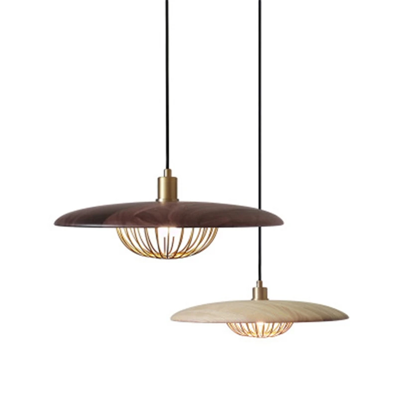 Beste Nordic Eenvoudige Massief Houten Enkele Kop Lamp Restaurant Licht Bar Lamp Slaapkamer Licht Gratis Verzending