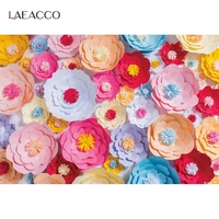 laeacco paper flowers blossoms wall decor photography backdrop wedding valentines day birthday party background photo studio