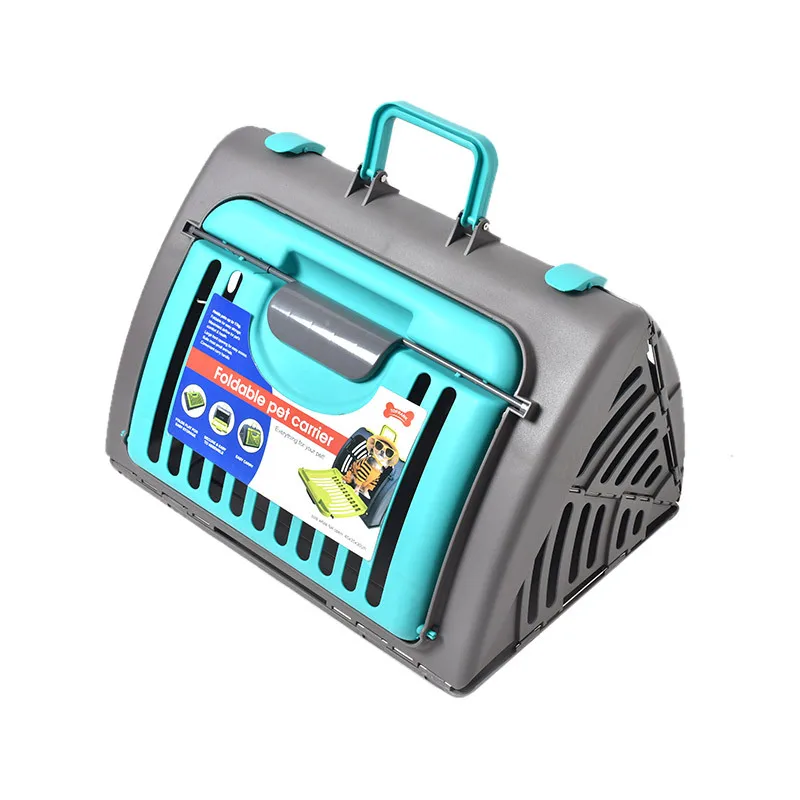 

Dog Cat Carrier Box Plastic Airline Transport Stable Design Outdoor Use Small Cat Dog Carrier Car Accessories