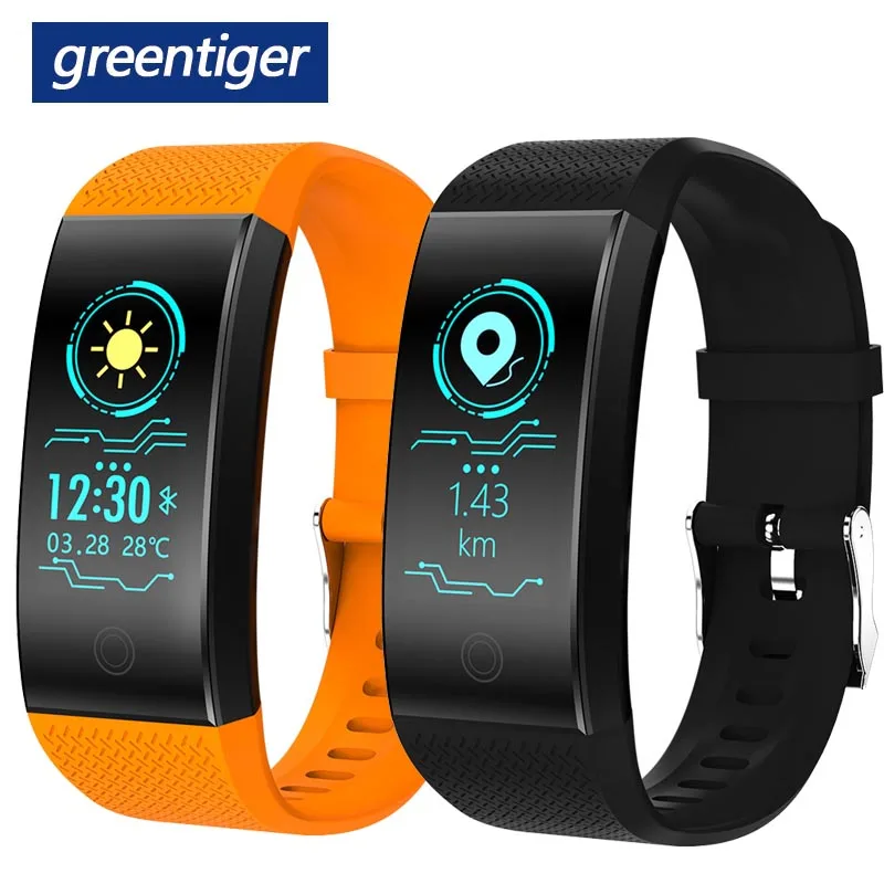 Greentiger QW18 умный браслет с монитором сердечного ритма IP68 водонепроницаемый смарт-браслет Bluetooth 4,0 фитнес-трекер спортивный браслет