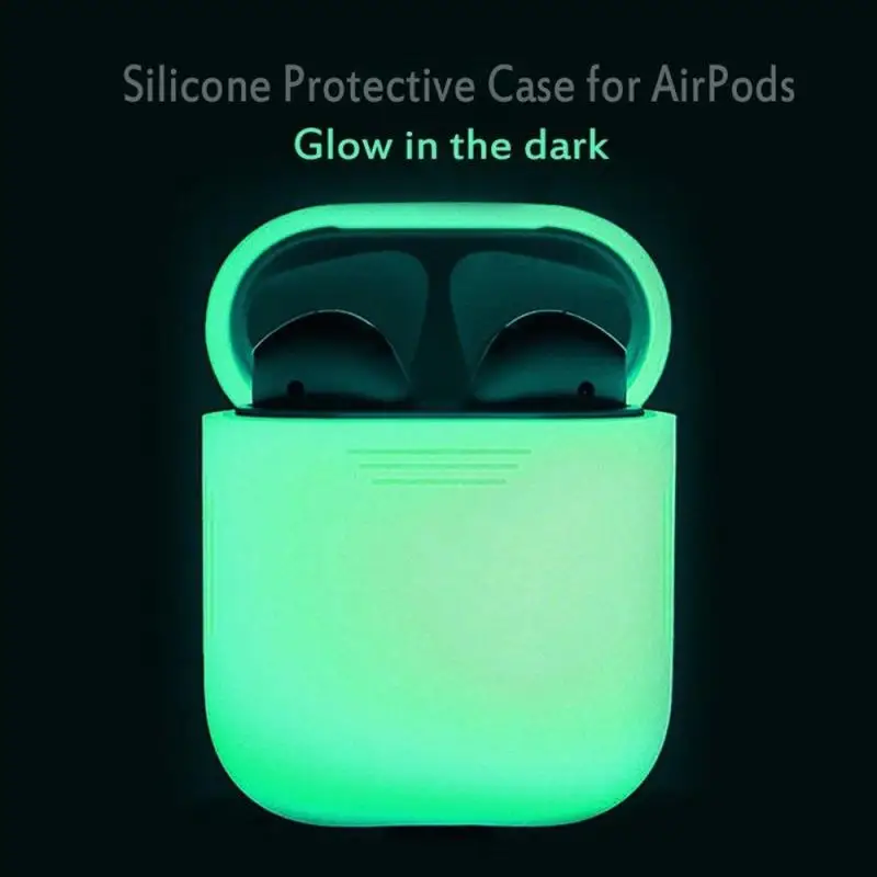 

Headphone Silicone Protective Cover Shockproof Skid-proof Luminous Version 90 Degree Angle Structure Design Earphone Cover Box