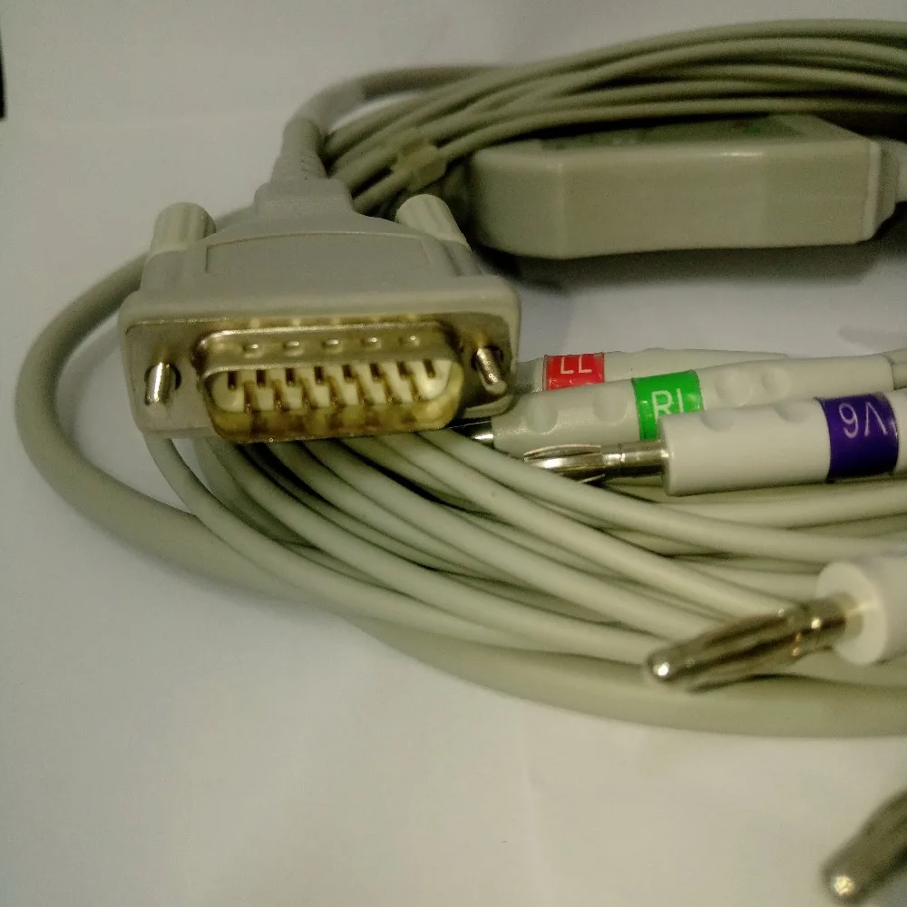 

Free Shipping kmtkeramed Compatible For Schiller 10 Lead Cable AHA Banana 4.0Mm At3 At6 Cs6 At5 At10 At60 CabLE