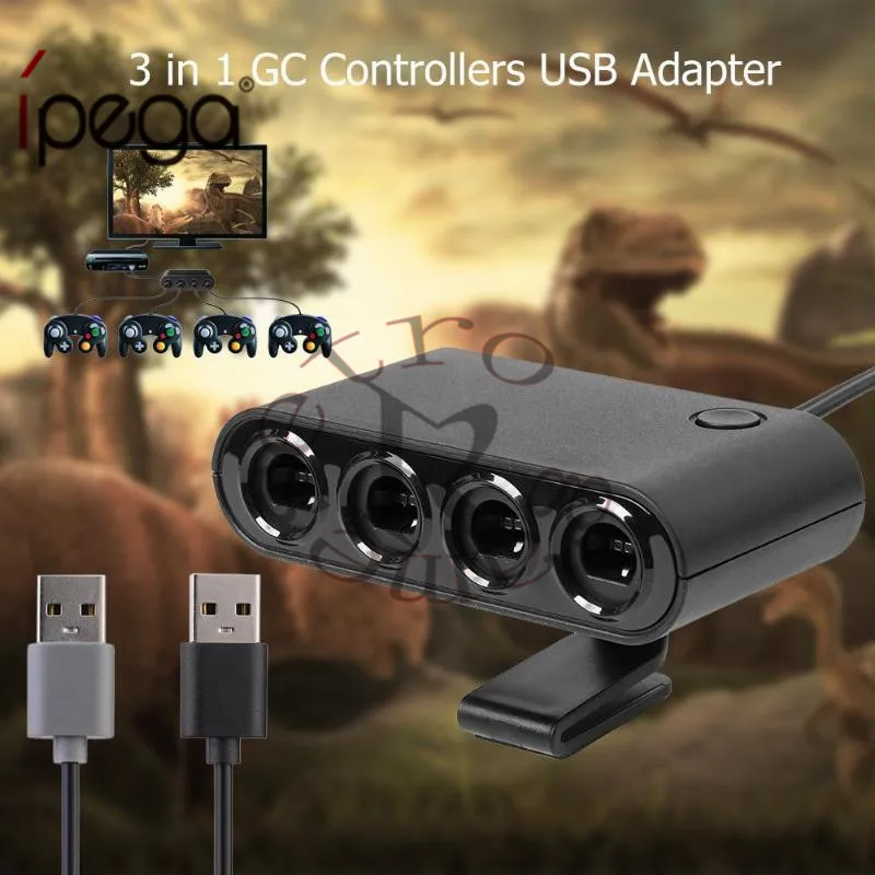 4 порта USB GC адаптер контроллера с держателем стойки подходит для консоли Nintendo Switch