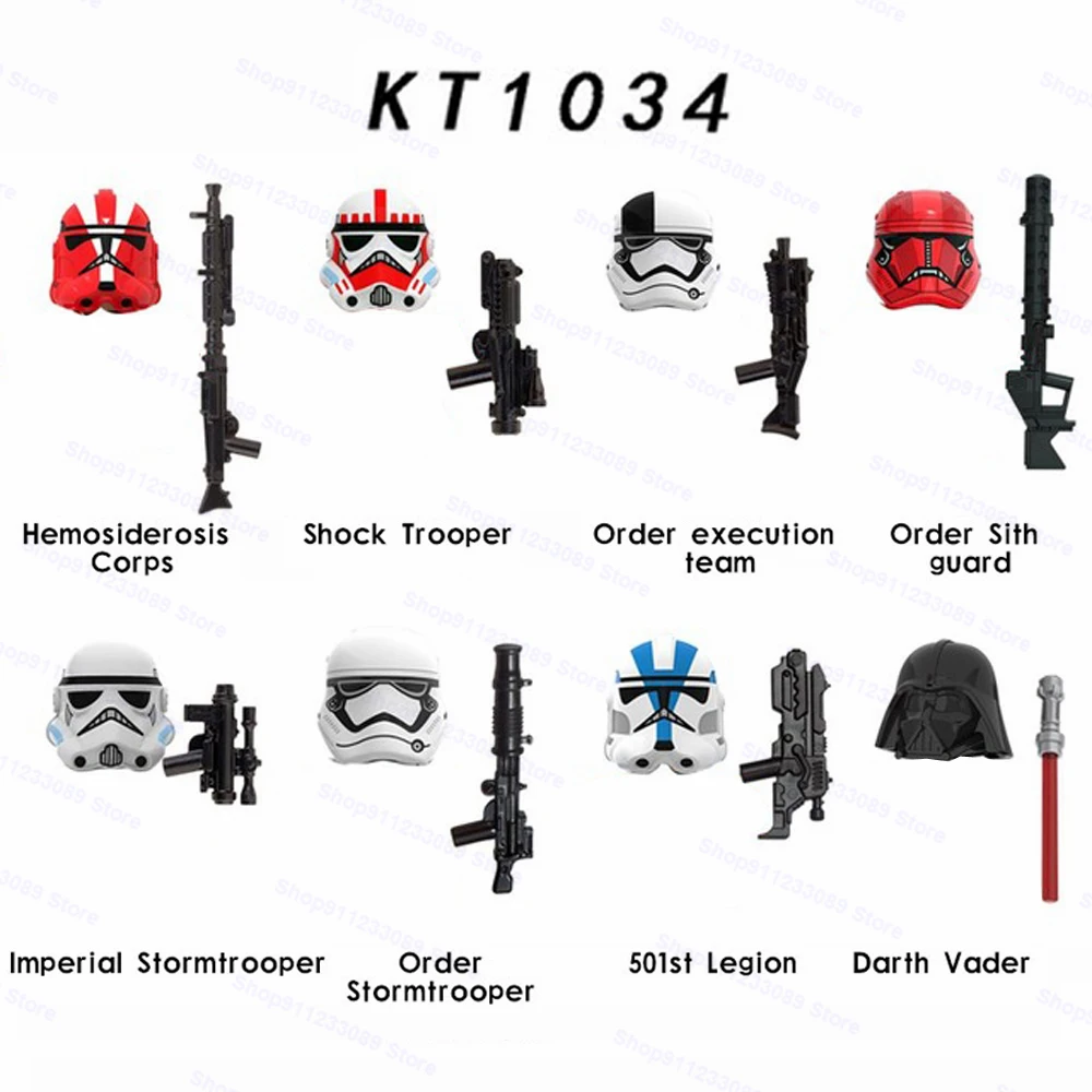 

8pcs/set 501st legion Darth Stormtroopers Vader Assemble Building Blocks Bricks Star Model Figures Wars Toy Children Gift KT1034