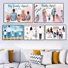 Индивидуальная большая семейная Картина на холсте ручной работы плакат и печать модульные картины домашнее украшение для гостиной без рамки