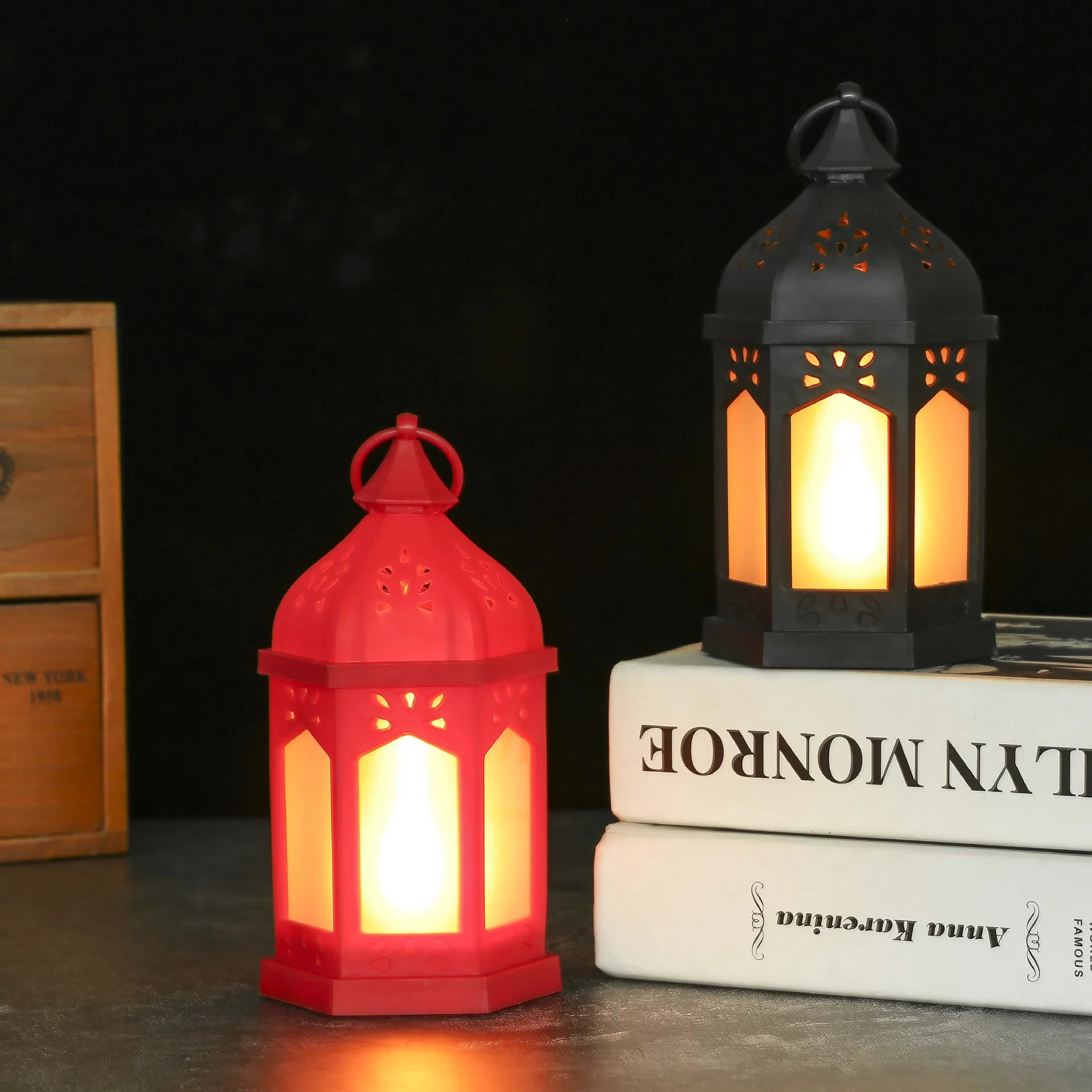 

2x Electric Mini Candle Light Jumping Flame LED Tea Light Hanging Flickering Garden Yard Lighting Decors AAA AG3 Camping Lantern