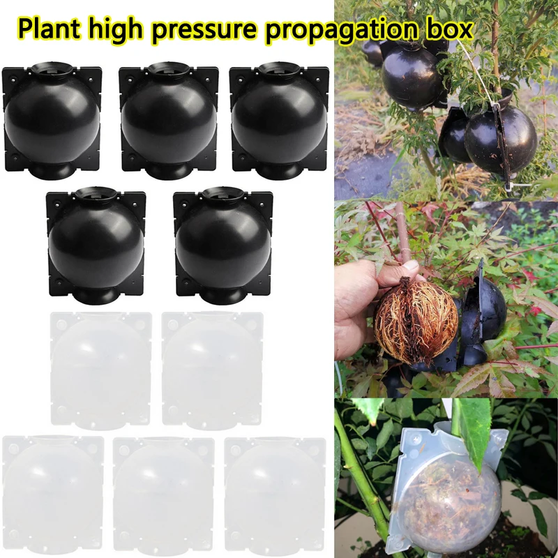 

5pcs Plant Rooting Ball Grafting Rooting Growing Box Breeding Case For Garden Plant High-pressure Propagation Box Sapling