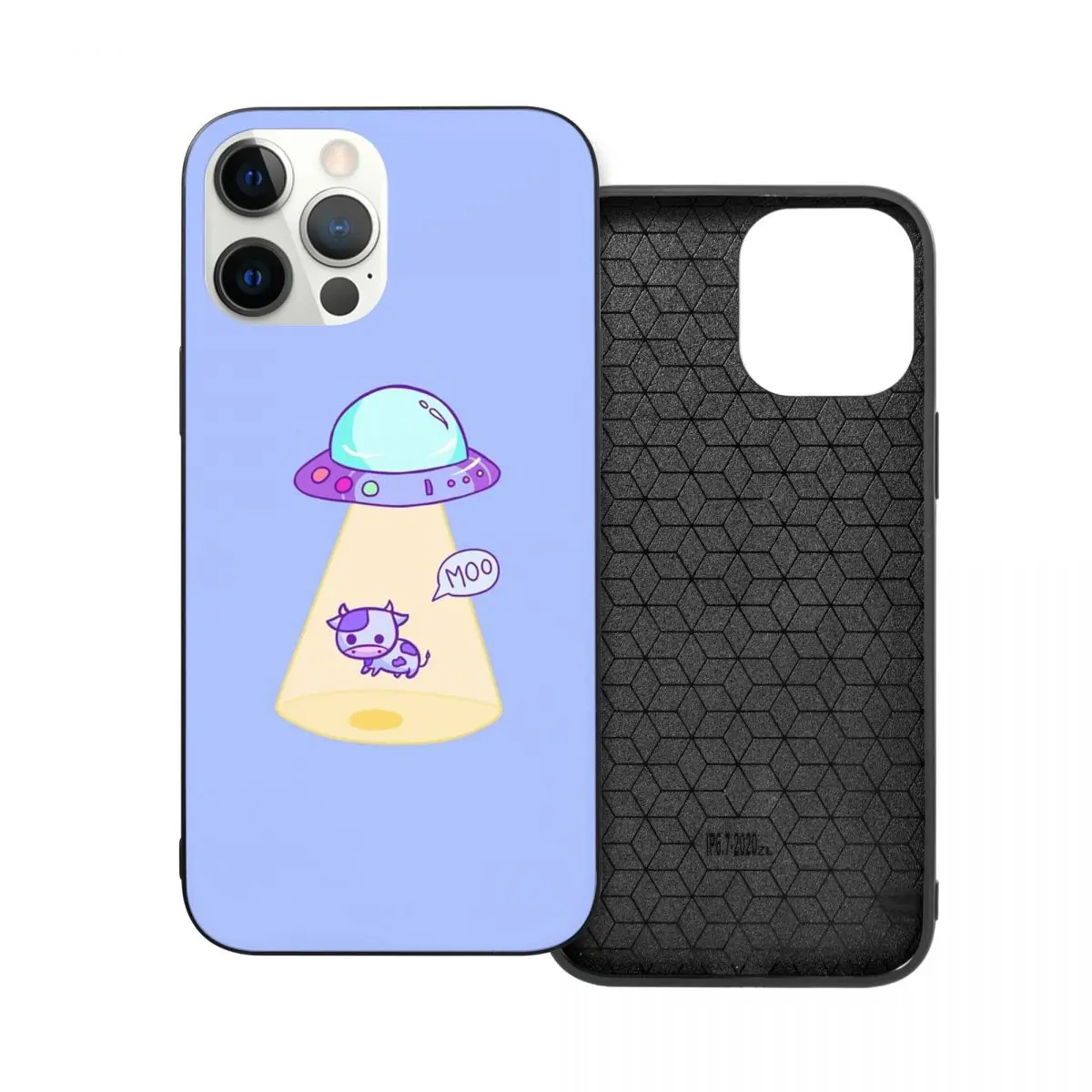 

Abduction PC Glass TPU Phone Bumper for iPhone 13 12 11 Xs Xr X Pro Max Mini 7 8 Se2 Plus 6 6S