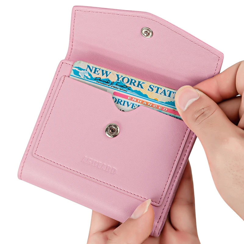 Тонкие кошельки кошелек держатель для карт Женский из искусственной кожи с рчид