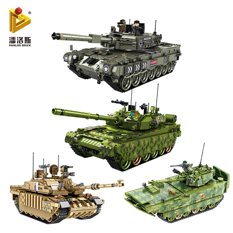 PANLOS 1753 шт. военный Китай 99 немецкий Леопард Израиль модель танка M60 строительные