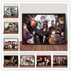 Постер аниме бродячие псы Bungo, настенные художественные принты из японских комиксов, прозрачная картина для гостиной, детской комнаты, спальни, украшение, Картина на холсте