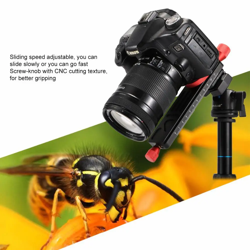 Фокусировочный рельсовый ползунок для съемки крупным планом головка штатива