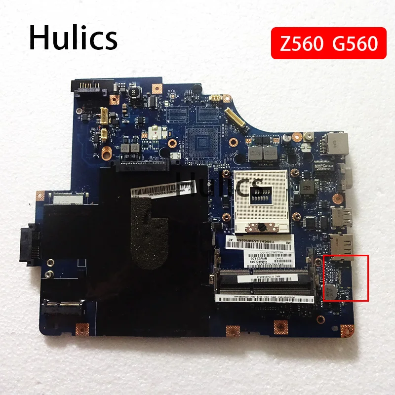 Hulics Used NIWE2 LA-5752P Mainboard подходит для материнской платы Lenovo Z560 G560 ноутбука HM55 DDR3 LA 5752P главная плата