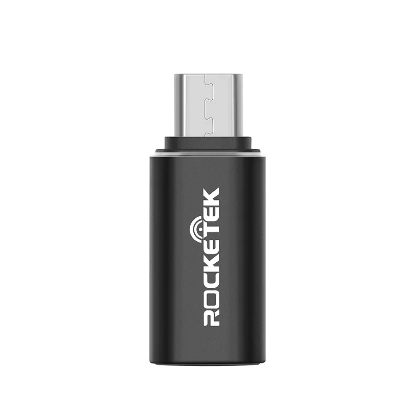 Черный Rocketek Micro-type-c USB C адаптер зарядное устройство аксессуары для синхронизации данных Зарядка для samsung Xiaomi LG huawei Android мобильных телефонов - Цвет: Черный