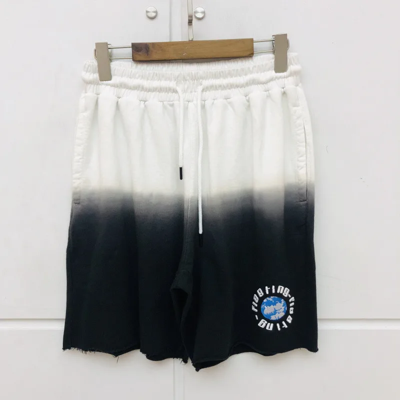 

Шорты мужские/женские с градиентной вышивкой, Пляжная спортивная одежда, уличная одежда