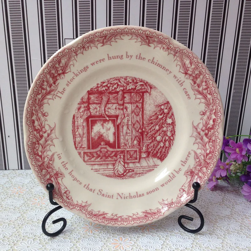 Johnson Brothers керамические тарелки оригинальный один красный Санта Винтаж таблички