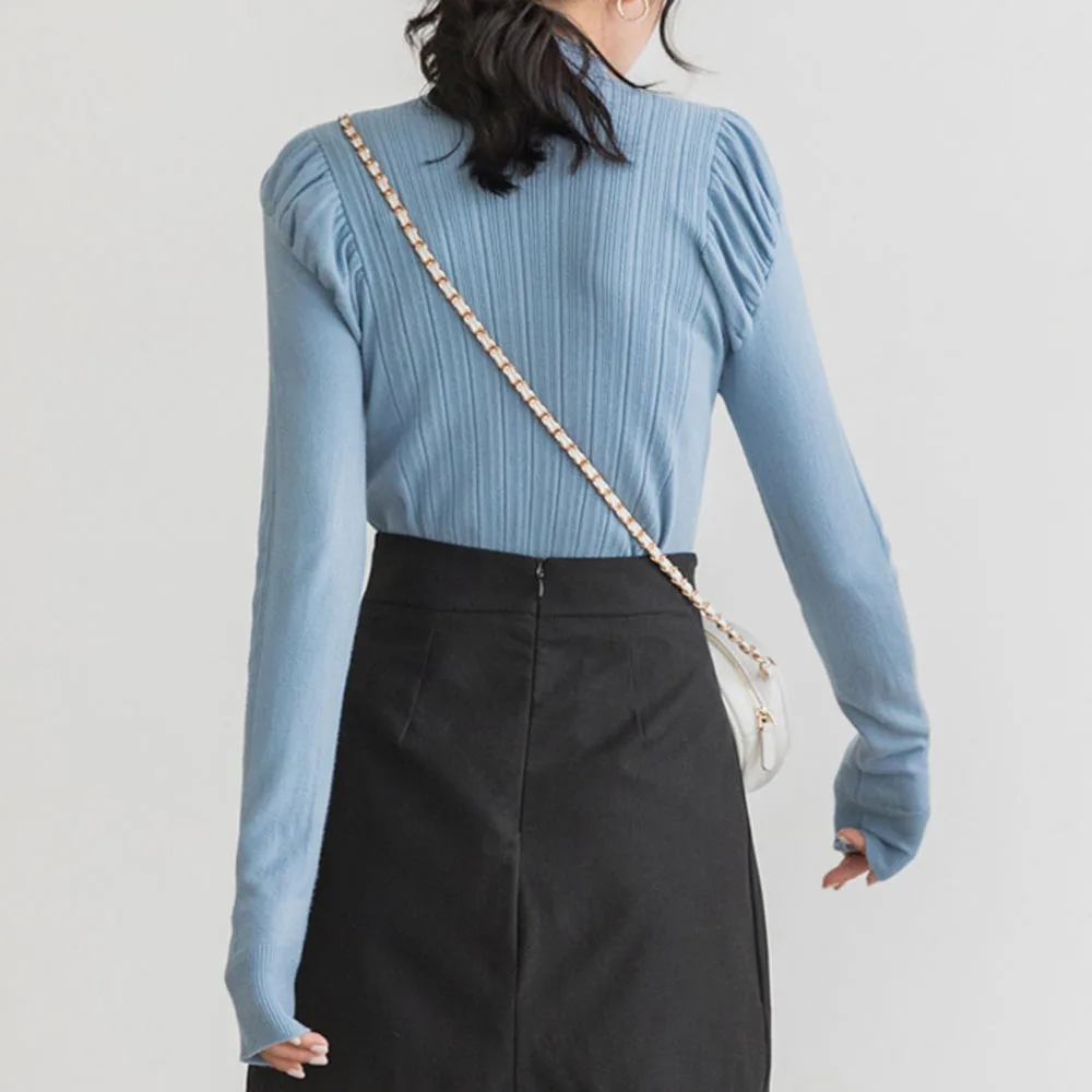 Свитер женский осенне-зимний облегающий свитер с высоким воротником Женская