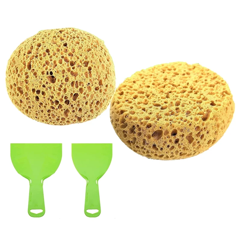 

4PCS Knockdown Texture Sponge Drywall Texture Sponge Texture Patch Sponge for Texture Repair DIY Painting Ceiling