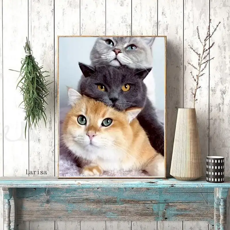 

Paintings for Interior Animal Cute Lovely Cat Posters On The Wall Canvas Picture for Home Design Modern Nursery Decor Prints