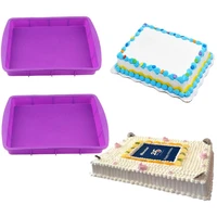 silicone cake mold rectangle large cake molds nonstick baking dishes pastry pan bread toast baguette trays baking mould tool