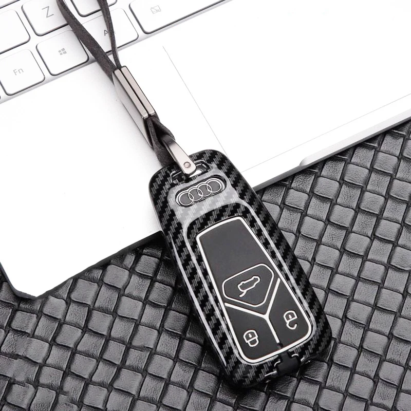 

Car Metal Key Shell for Audi A6 2019 2018 RS4 S5 A3 Q3 Q5 S3 A4 Q7 A5 TT Car key bag cover decoration business Key Case for car