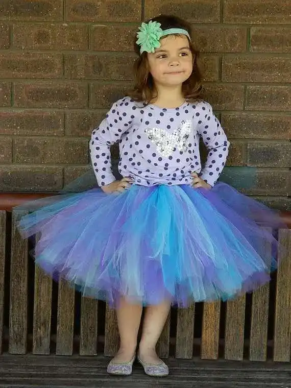 

2021Lovely Baby Girls Tulle Tutu Skirts Kids Handmade Ballet Dance Pettiskirt Underskirts Children Birthday Party Costume Skirts