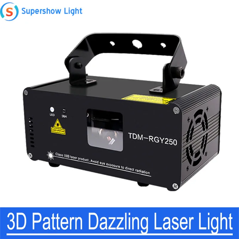 Профессиональный для ди Джея свет лазерное шоу 3D трехмерный узор ослепительно