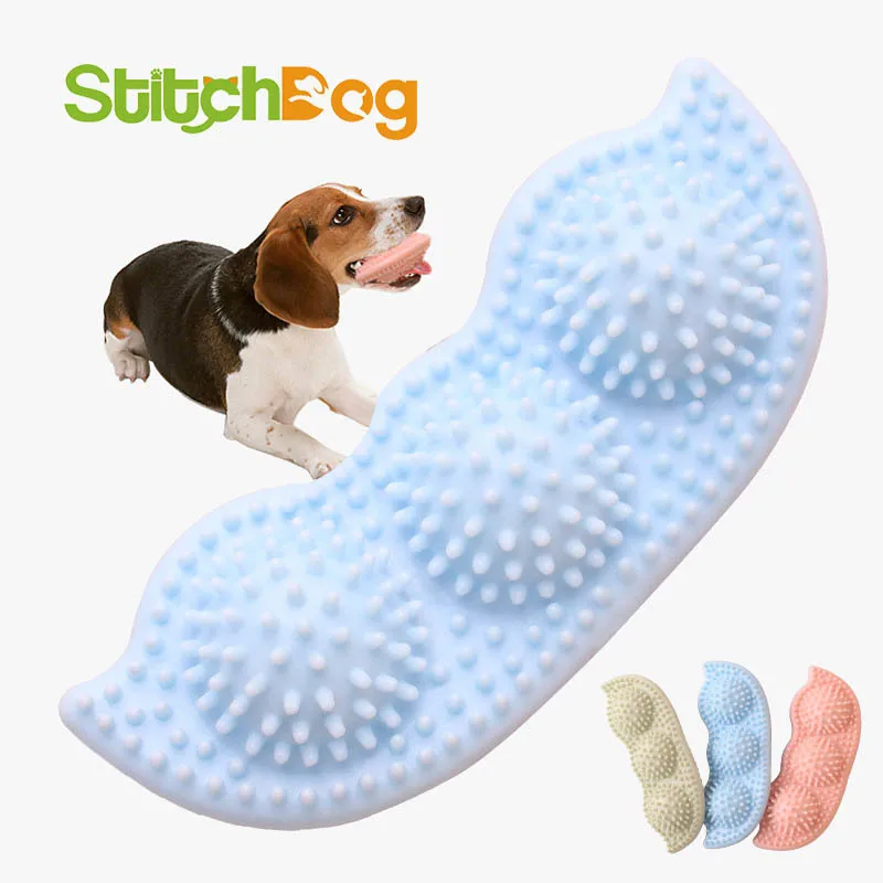 

Pet Toy Chew TPR Molar Cleaning Teeth Bite Resistant Interactive Dog Pea Toy Training Relieve Boredom Dog Bite Stick Bouncy Ball