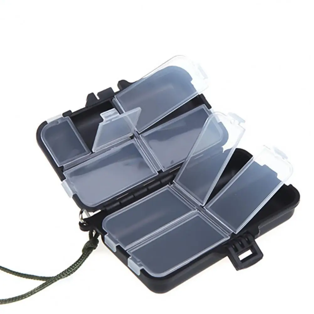 

9 Compartments Storage Case Fly Fishing Lure Spoon Hook Bait Tackle Case Box Fishing Accessories Tools 11.4x7.3x3.4cm