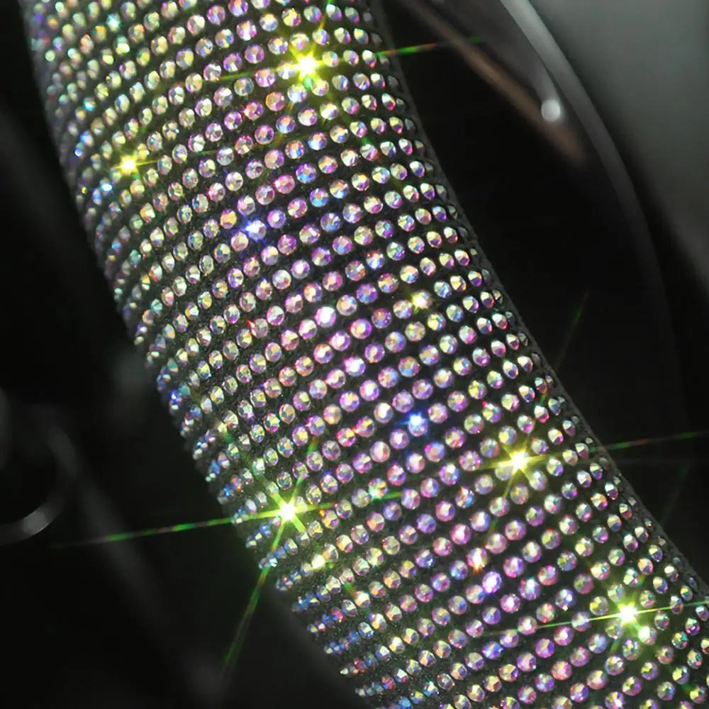 Роскошные красочные Чехлы Стразы для автомобильного рулевого колеса Женские