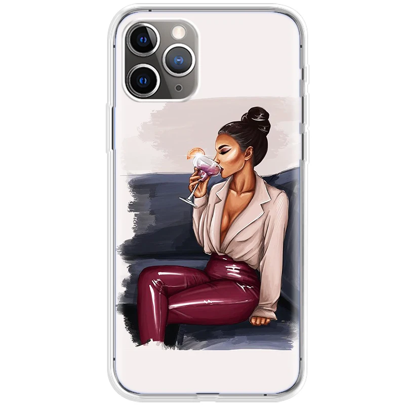 

Smoking Girl Protector For Apple iPhone 12 Case For iphone 11 Pro max Mini Case SE 2020 7 8 6 6S Plus X XR XS MAX Case Cover Bum