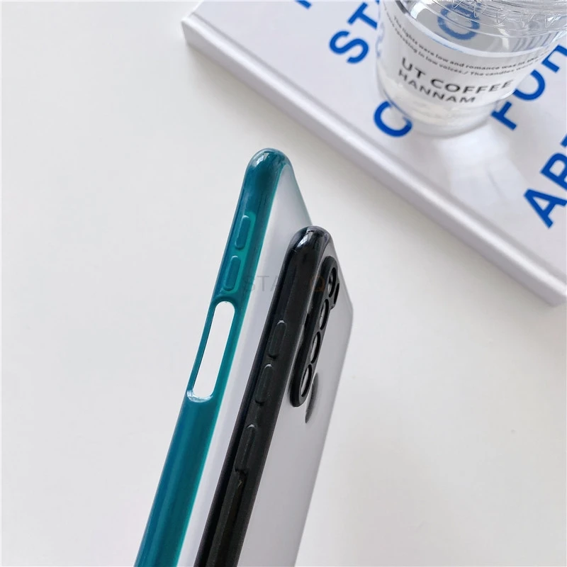 airbag shockproof matte silicone hard phone case for xiaomi redmi note 9 8 10 pro redmi 9 9a 9c poco x3 pro nfc 9at back cover free global shipping