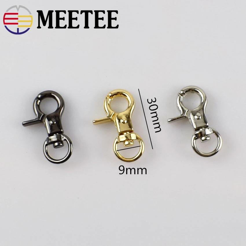 Металлическая сумка Meetee 2 шт. застежка для сумки Поворотный замок-карабин зажимы