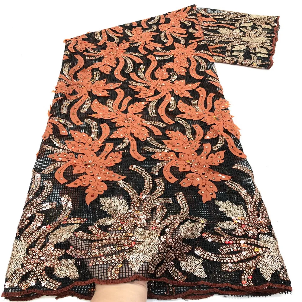 

Soso African Lace Fabric 2020 High Quality Lace With Sequins French Lace Fabric Embroidery Nigerian Lace Fabrics For Party