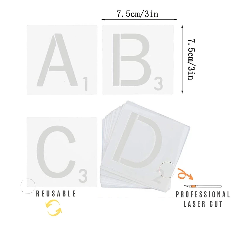 26 шт./лот прочный трафарет в стиле царапин шаблон для плитки декора стен