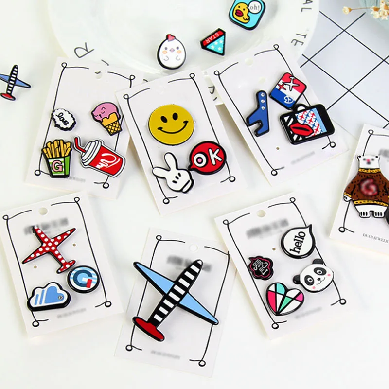 Акриловый значок с булавкой в виде мультяшного воротника Значки для одежды