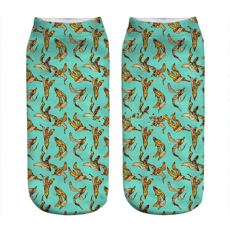 Женские носки кавайные с принтом банановых костей женские harajuku счастливые