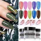 Акриловая пудра для ногтей NICOLE DIARY, 10 мл, Переливающаяся блестящая пудра для ногтей, блестящая пудра хамелеон, для творчества и дизайна ногтей