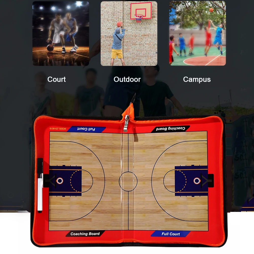 

Guidance Clear Strategy Magnetic Basketball Training Portable Coaching Board Analysis Zipper Tactical Wear Resistant Sports