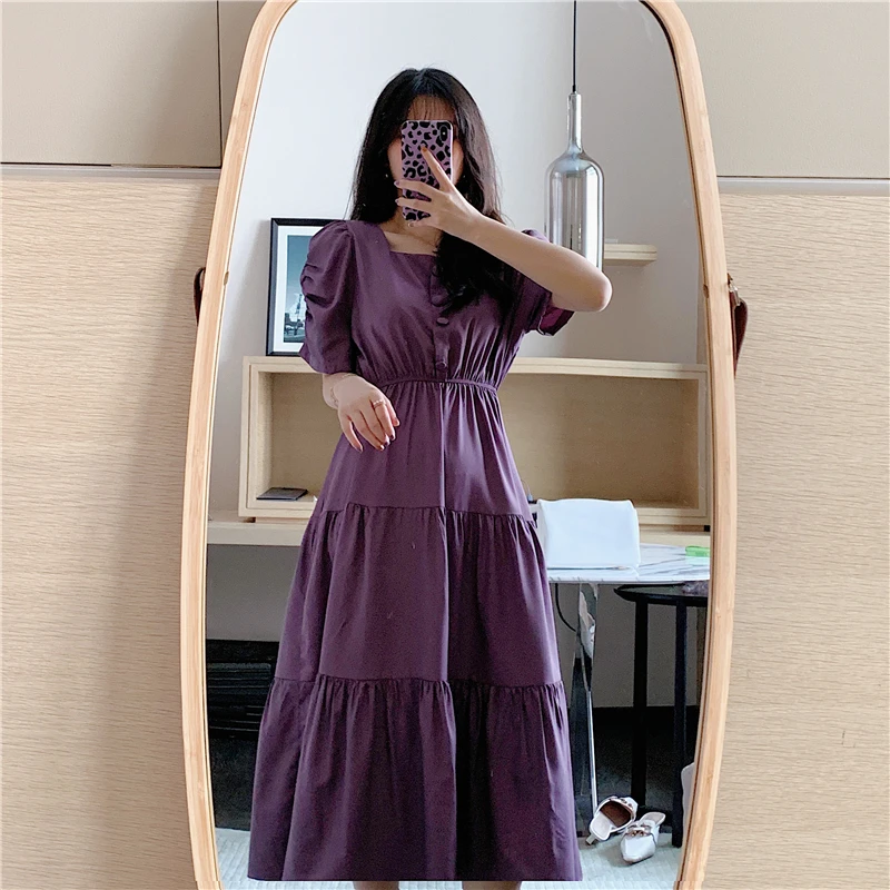 Женские платья Новинка лета 2020 Вечернее свободное платье в Корейском стиле с
