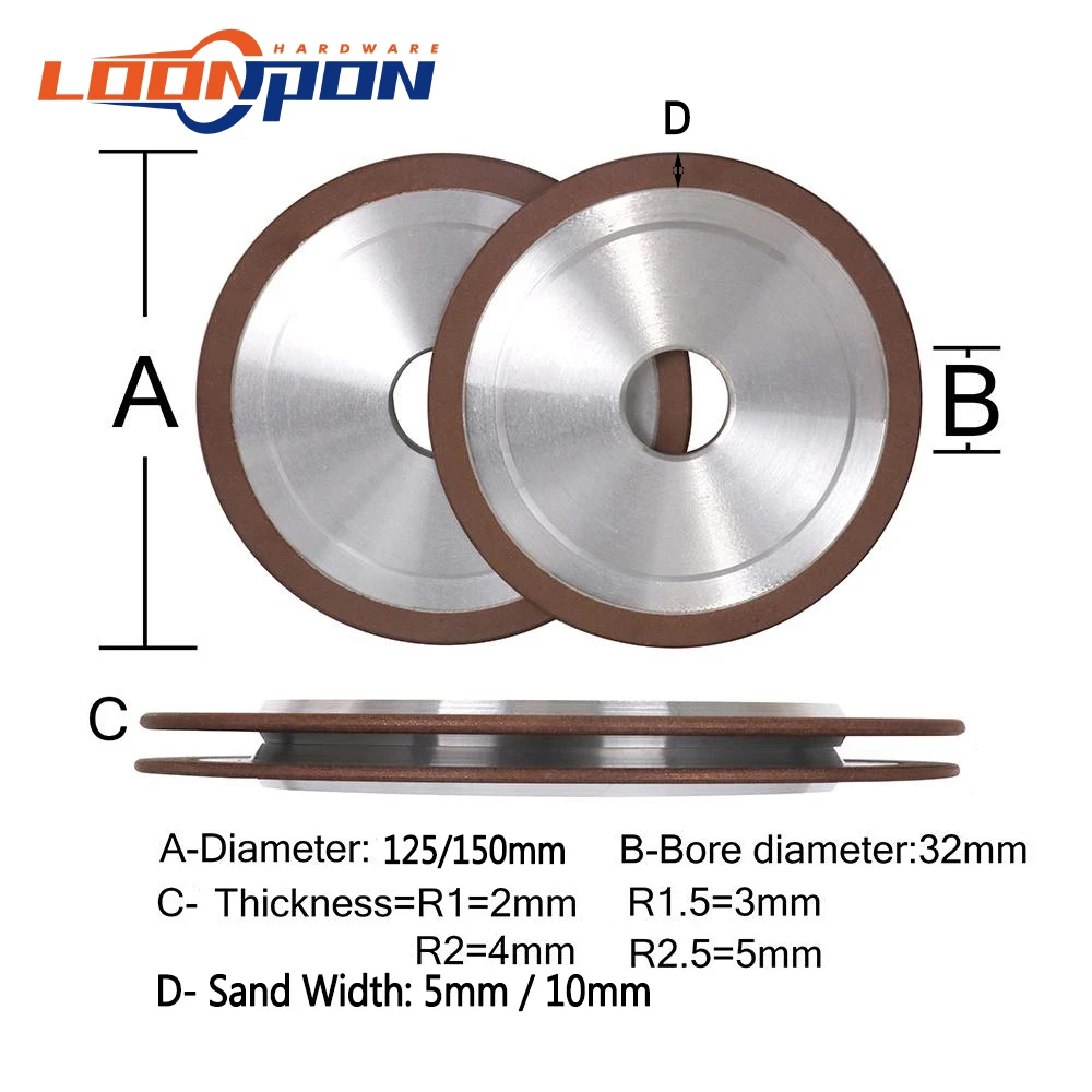 Алмазный шлифовальный круг 125 мм 150 станок для шлифовки из твердого сплава и