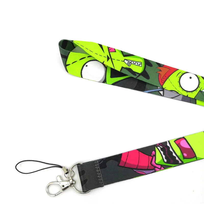 Захватчик Зим мультфильм Забавный винтажный шейный ремень Lanyards ID значок держатель для карт брелок мобильный телефон ремень подарок